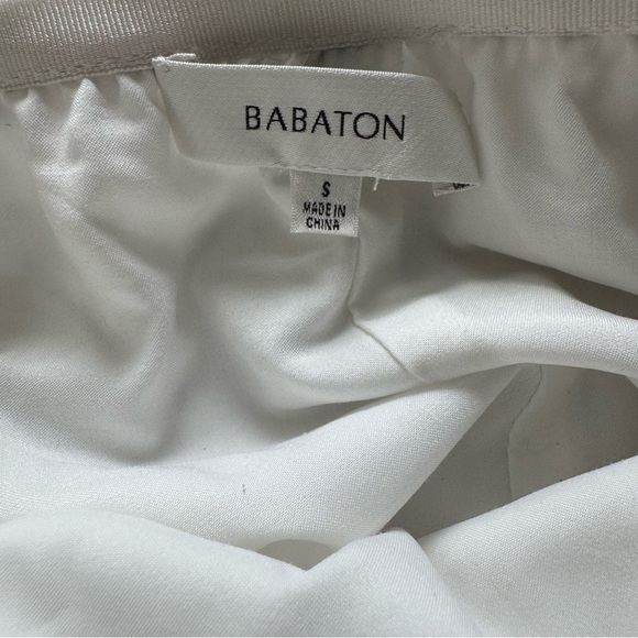 Aritzia Babaton White Jude Midi Pleated Skirt size Small - Picture 7 of 11